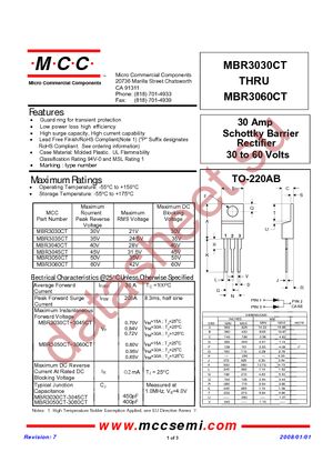MBR3045CT-BP datasheet  